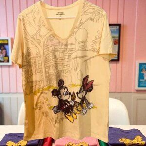 Disneyland Women’s 50/50 Yellow Tee Shirt XXL